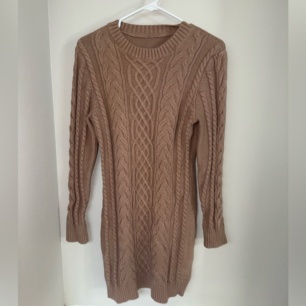 Cable Knit Sweater Dress